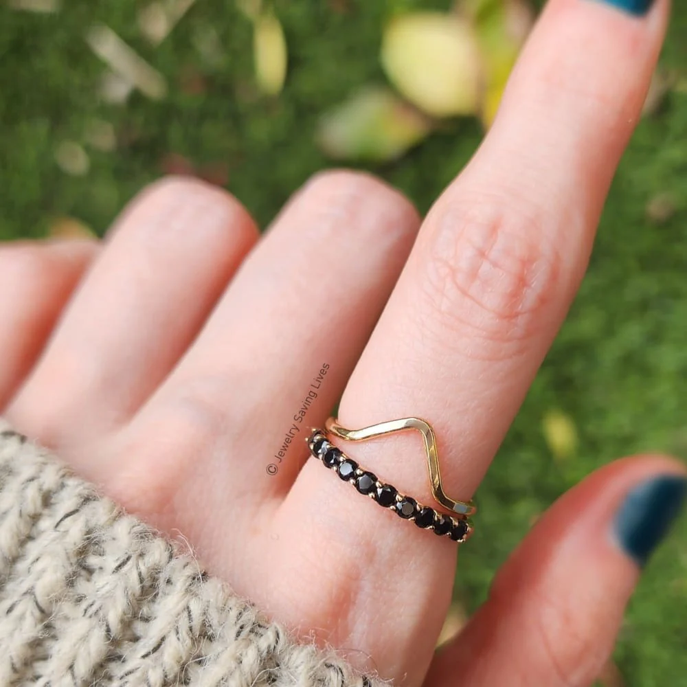 Onyx Half Eternity Band - Image 7