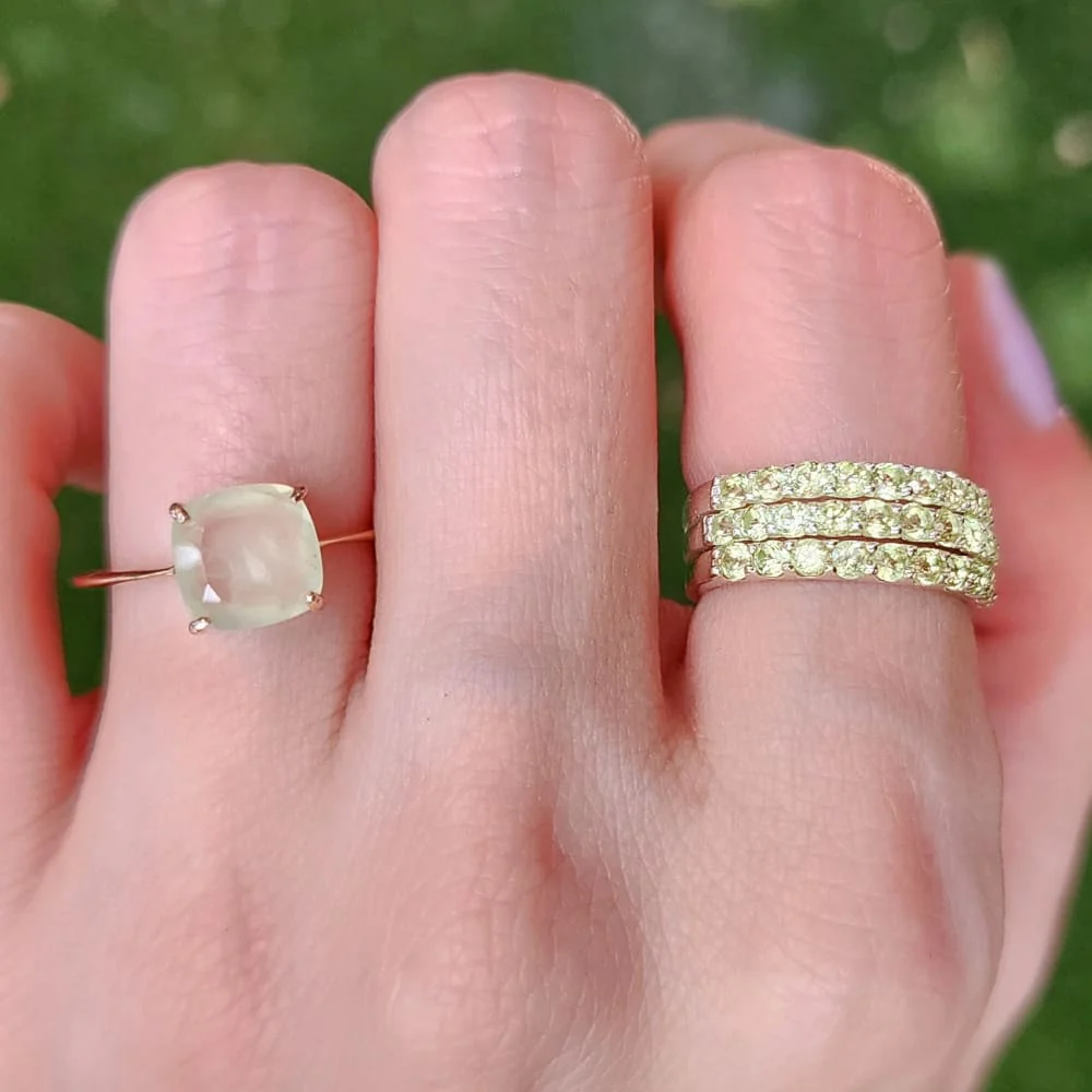 Peridot Half Eternity Band - Image 4