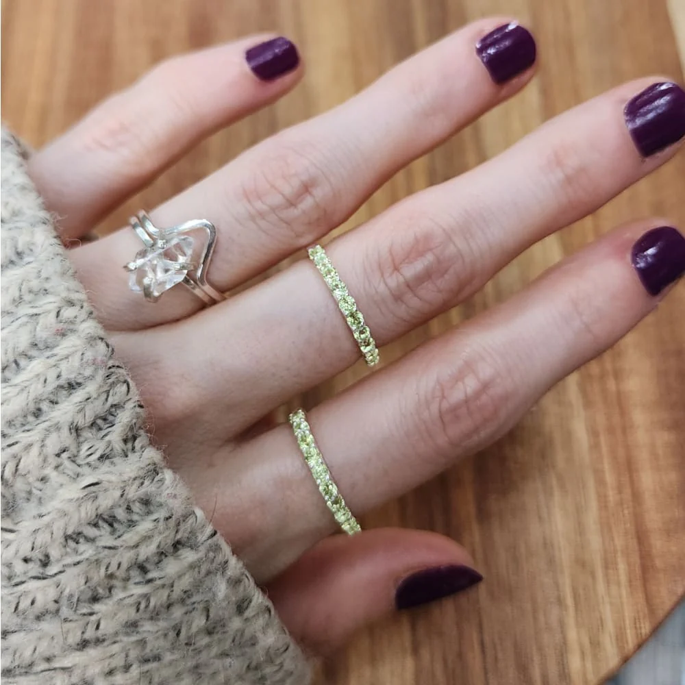 Peridot Half Eternity Band - Image 6
