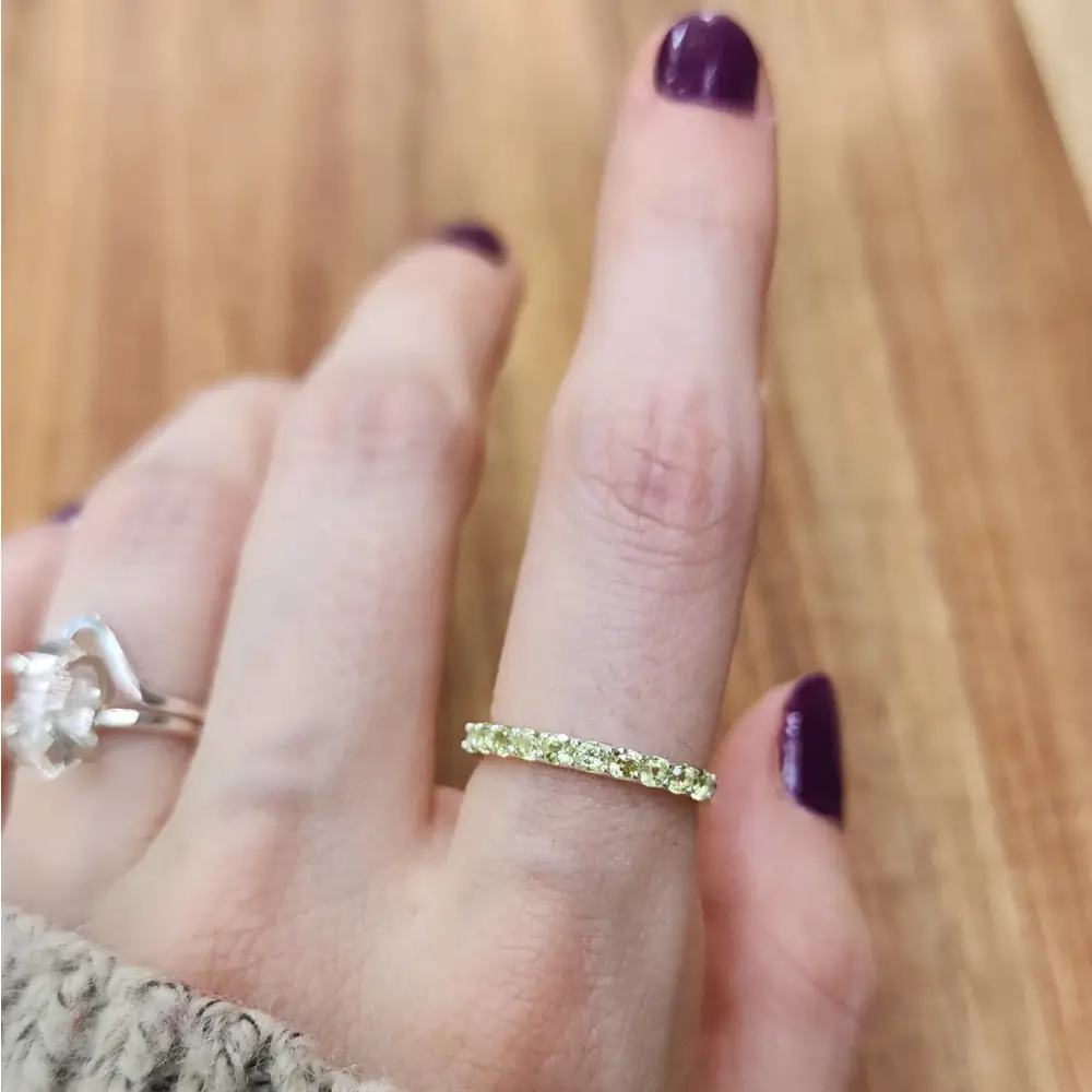 Peridot Half Eternity Band - Image 7