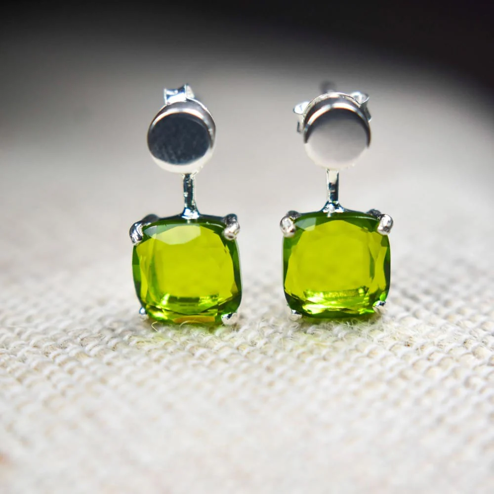 Peridot Jacket Dangle Earrings - Image 4