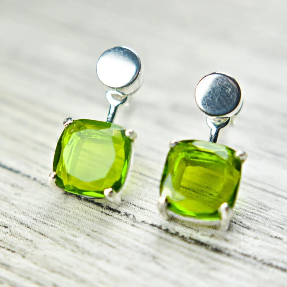 Peridot Jacket Dangle Earrings - Image 5