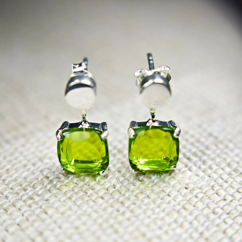 Peridot Jacket Dangle Earrings - Image 6