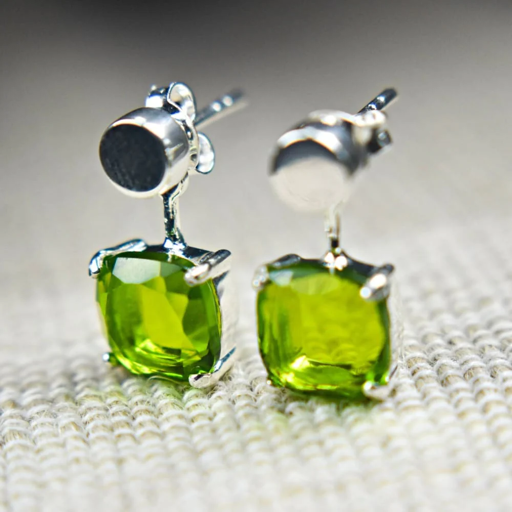Peridot Jacket Dangle Earrings - Image 7