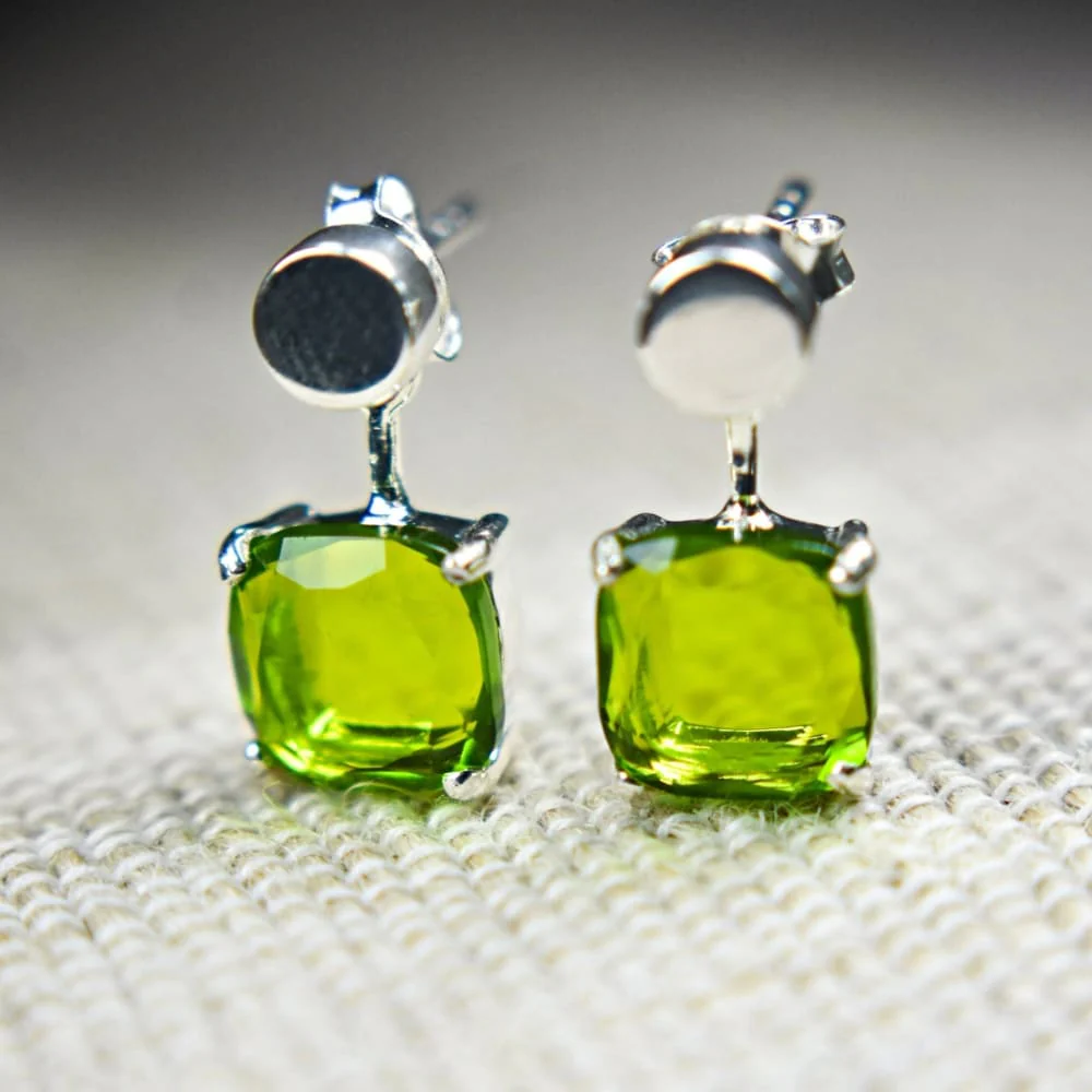 Peridot Jacket Dangle Earrings - Image 9