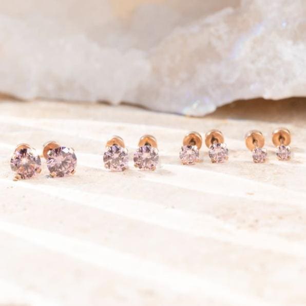 Pink Tourmaline Stud Earrings - Image 7