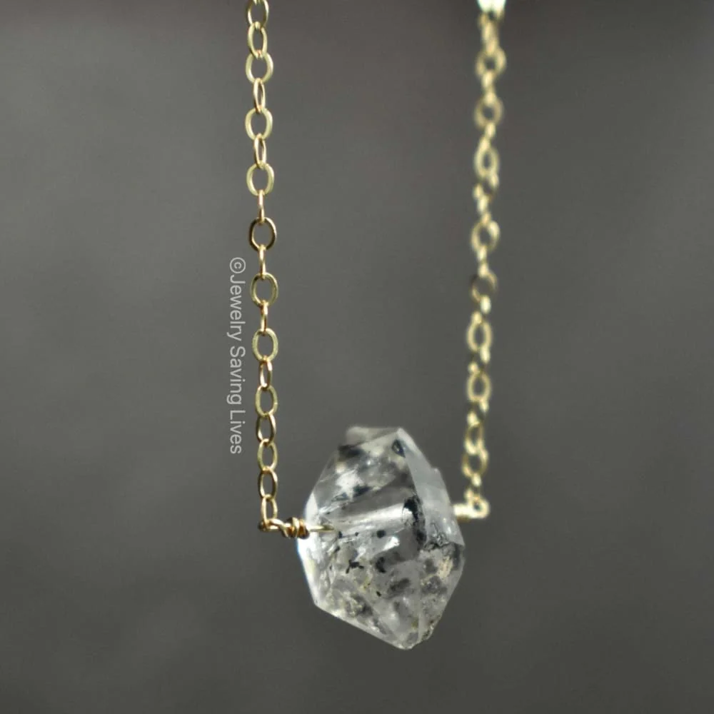 Herkimer Diamond Bar Necklace - Image 7
