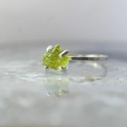 Raw Peridot Ring - Image 5