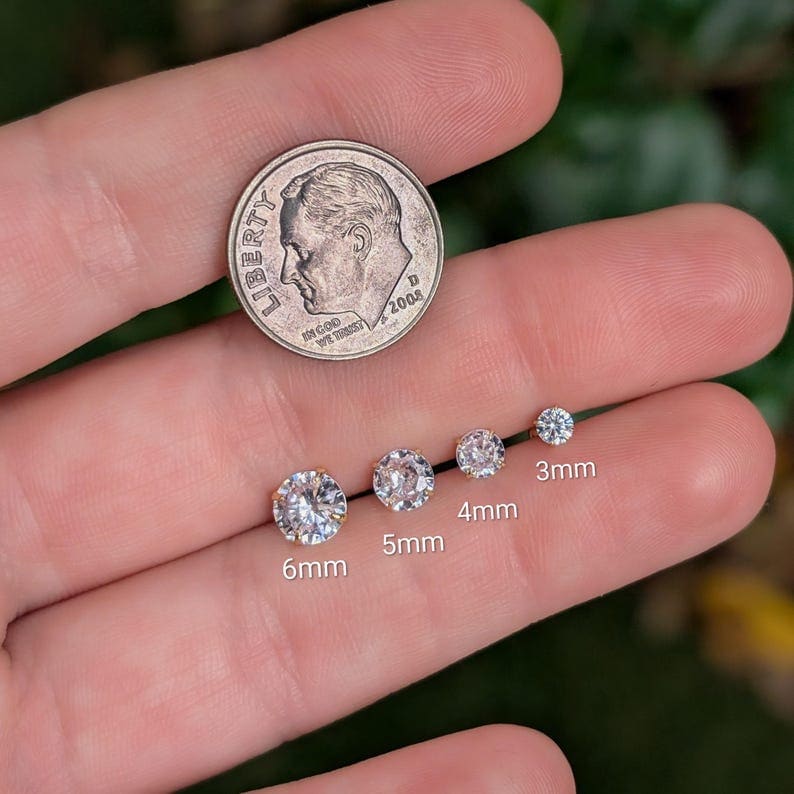 Round Lab Diamond Earrings - Image 15