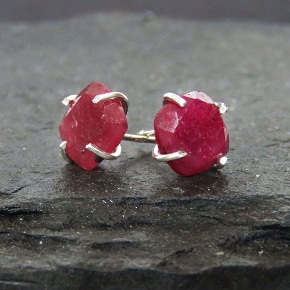 Ruby Stud Earrings - Image 4