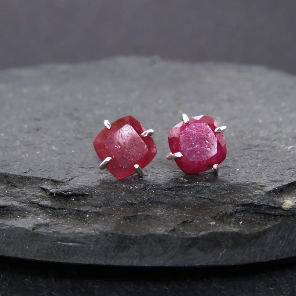 Ruby Stud Earrings - Image 5