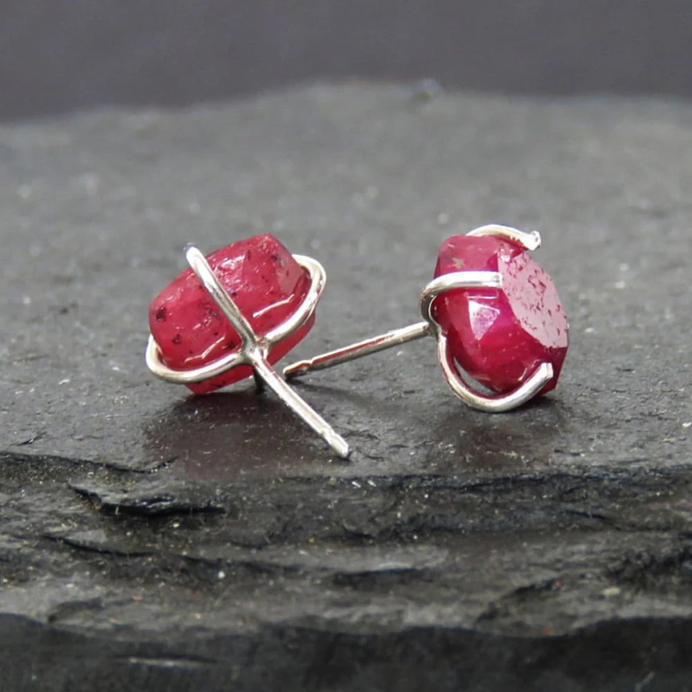 Ruby Stud Earrings - Image 6