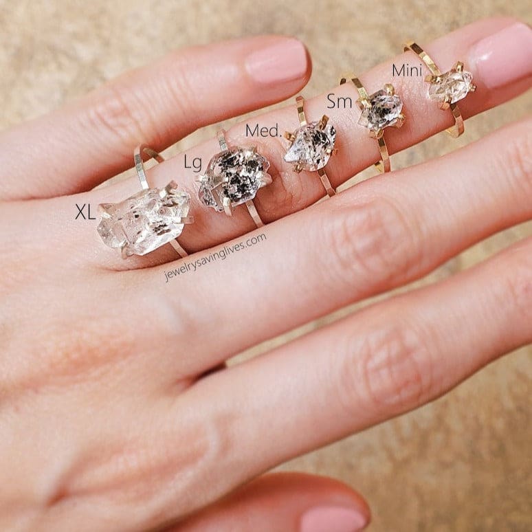 Salt and Pepper Herkimer Ring - Image 4