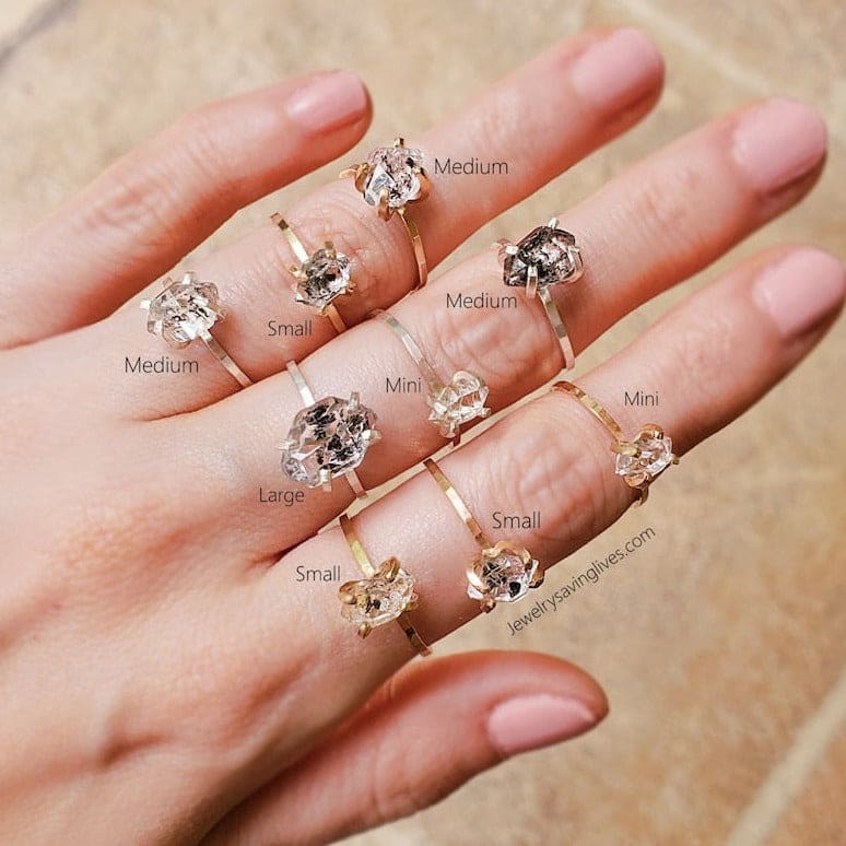 Salt and Pepper Herkimer Ring - Image 5