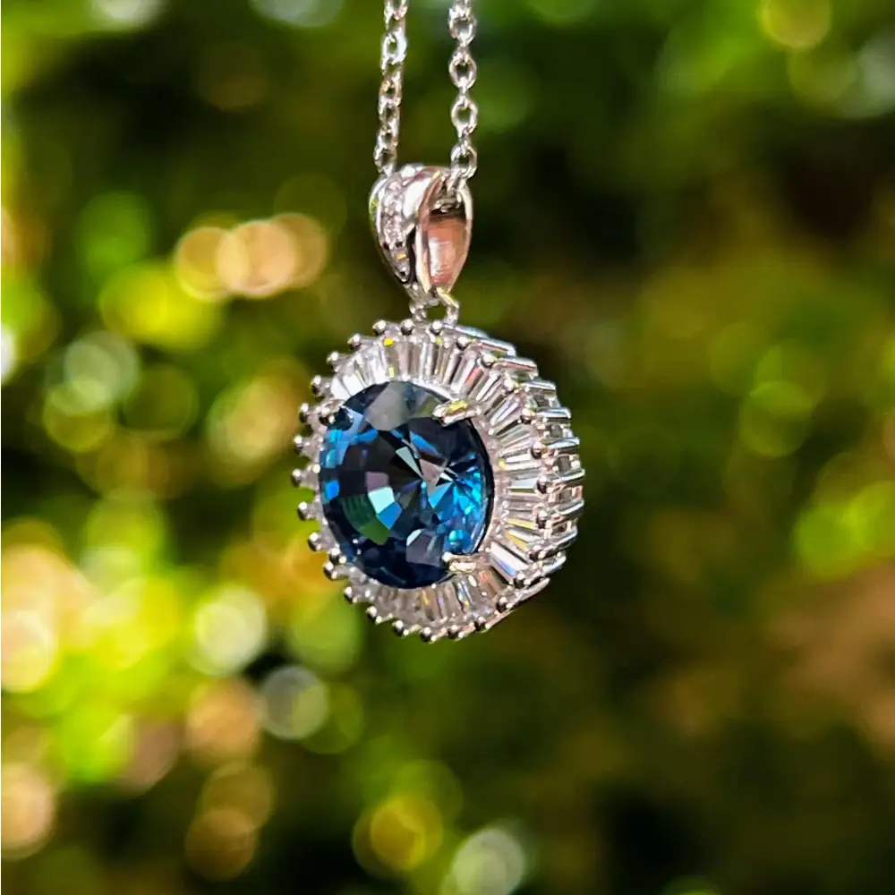 Sunburst Necklace - London Blue Topaz - Image 5