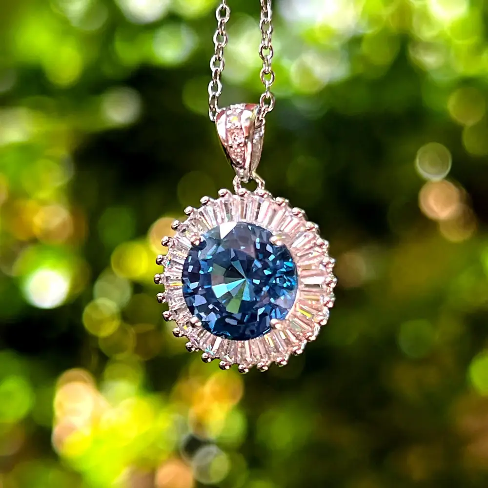 Sunburst Necklace - London Blue Topaz - Image 8