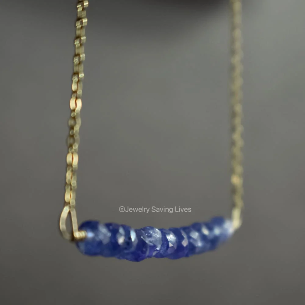 Tanzanite Bar Necklace - Image 4