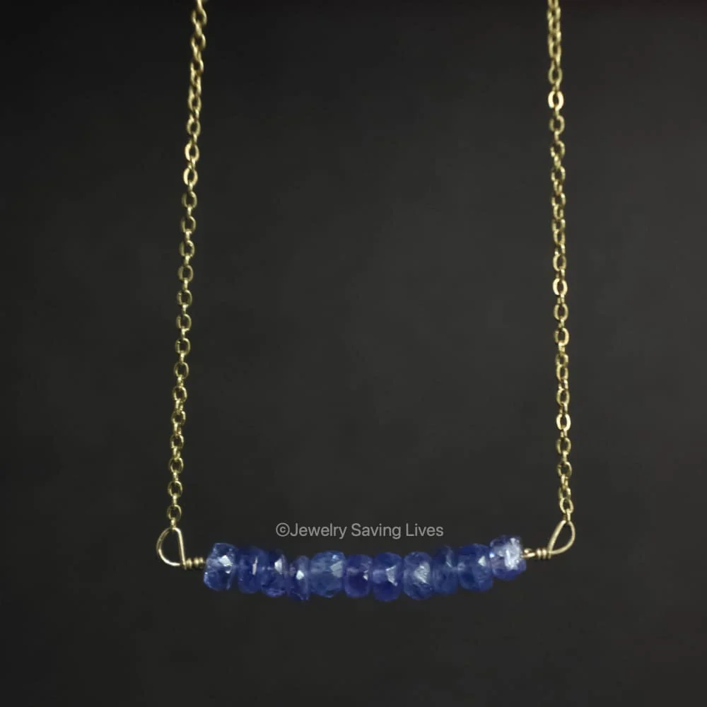 Tanzanite Bar Necklace - Image 5