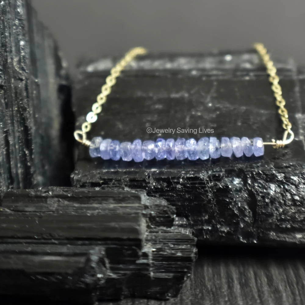 Tanzanite Bar Necklace - Image 7