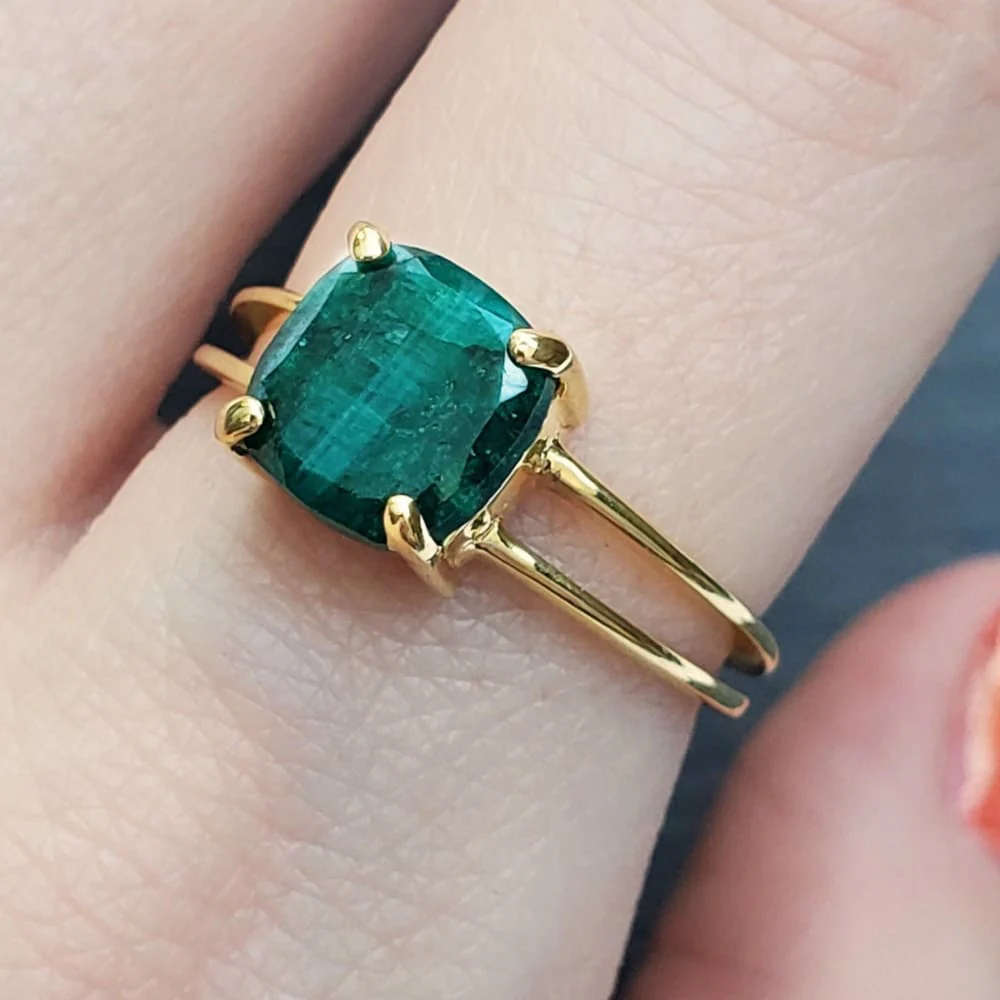 The Asher (double band) - Natural Emerald - Image 4