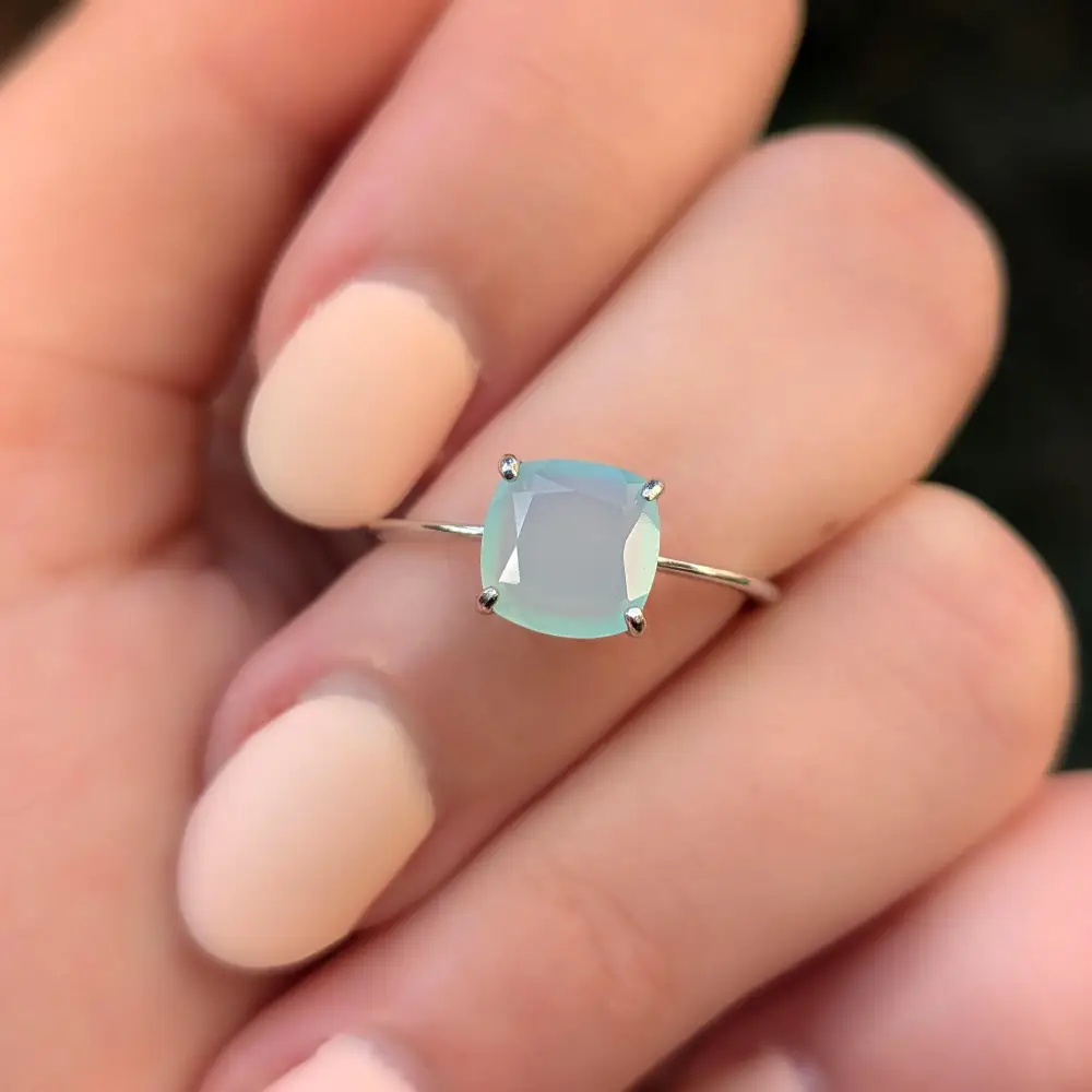 The Asher - Natural Aqua Chalcedony - Image 4