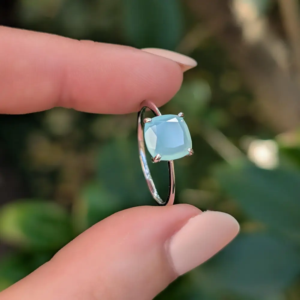 The Asher - Natural Aqua Chalcedony - Image 5