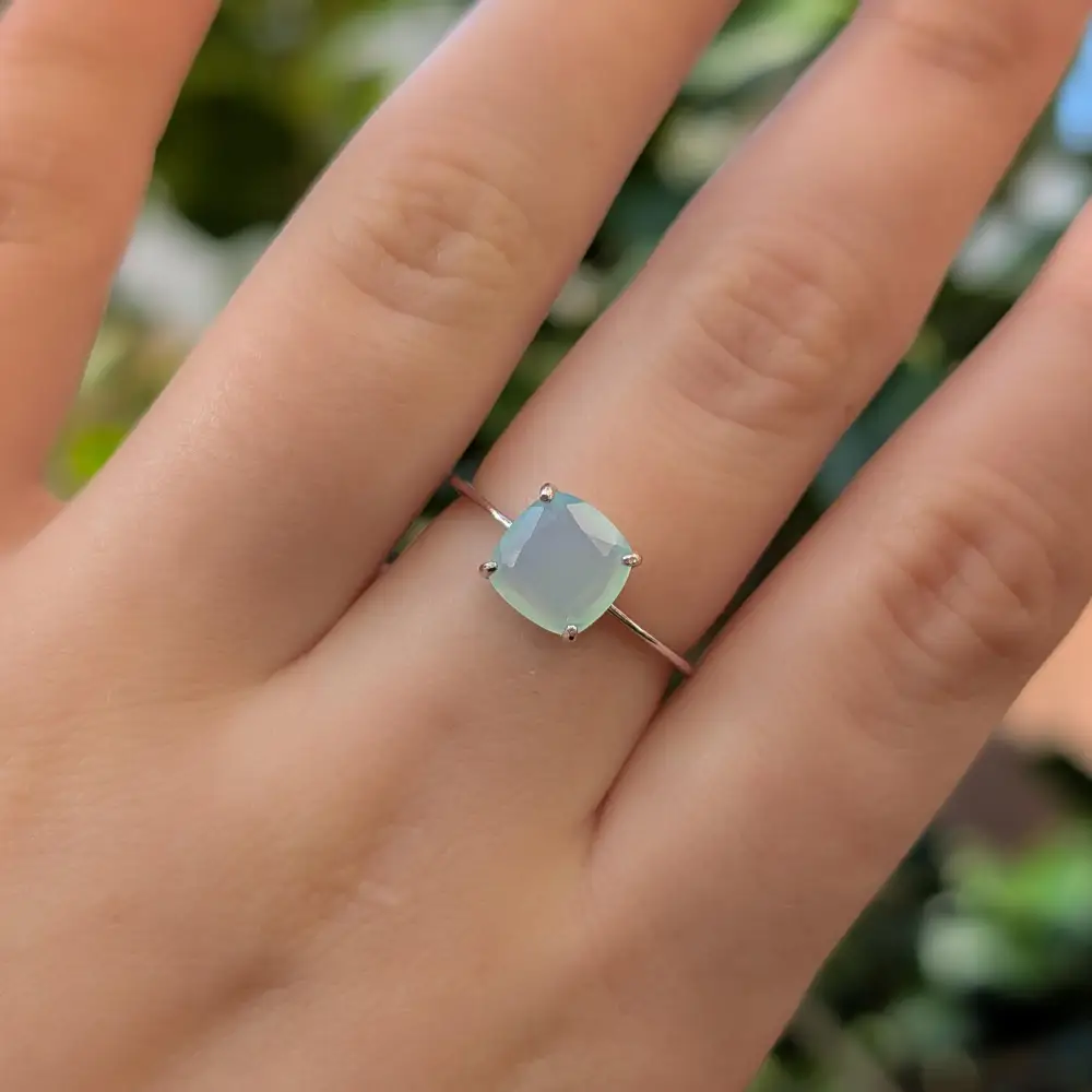 The Asher - Natural Aqua Chalcedony - Image 9