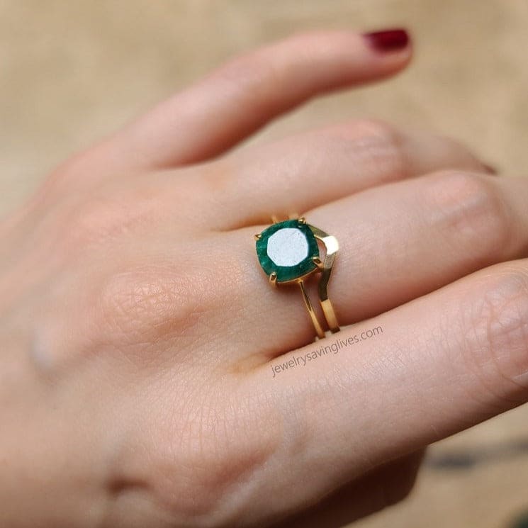 The Asher - Natural Emerald & Shadow Band Set - Image 4