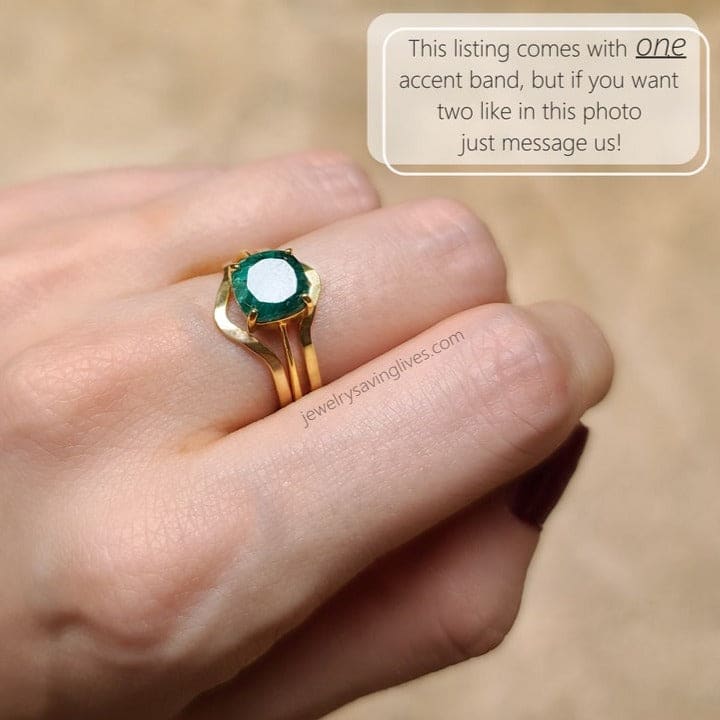 The Asher - Natural Emerald & Shadow Band Set - Image 5