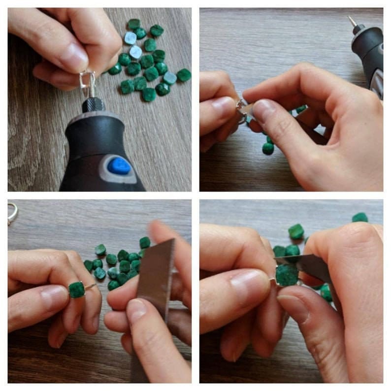The Asher - Natural Emerald & Shadow Band Set - Image 7