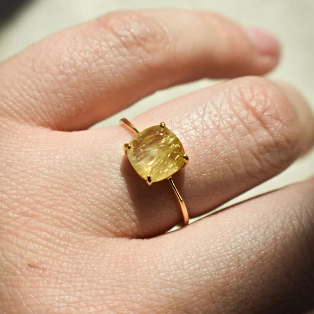 The Asher - Natural Golden Rutilated Quartz - Image 4