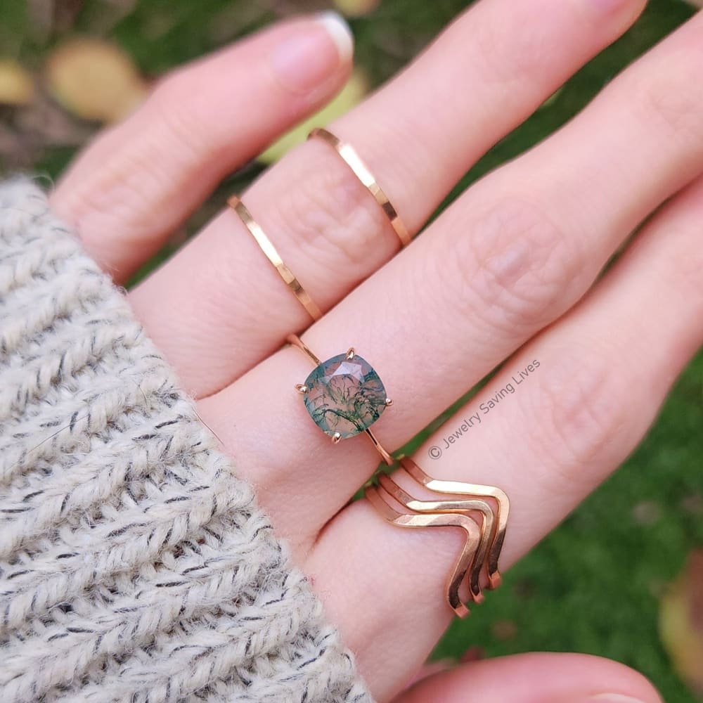 The Asher - Natural Moss Agate - Image 4