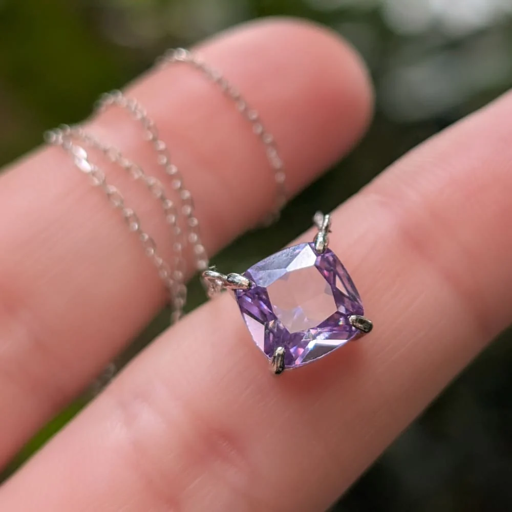 The Ashlynn - Brilliant Lavender Amethyst Necklace - Image 10