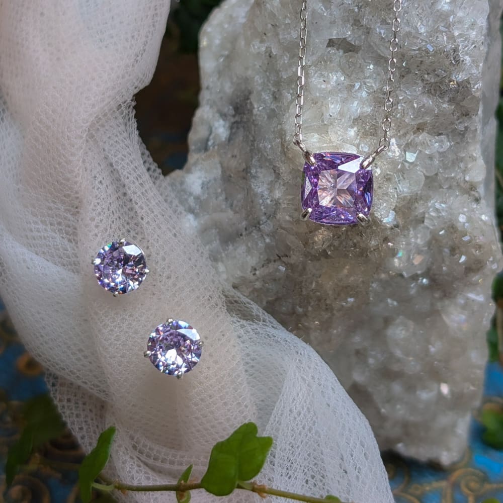 The Ashlynn - Brilliant Lavender Amethyst Necklace - Image 12