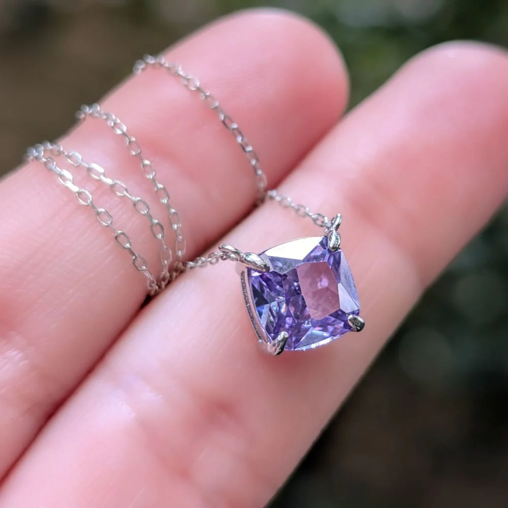 The Ashlynn - Brilliant Lavender Amethyst Necklace - Image 13