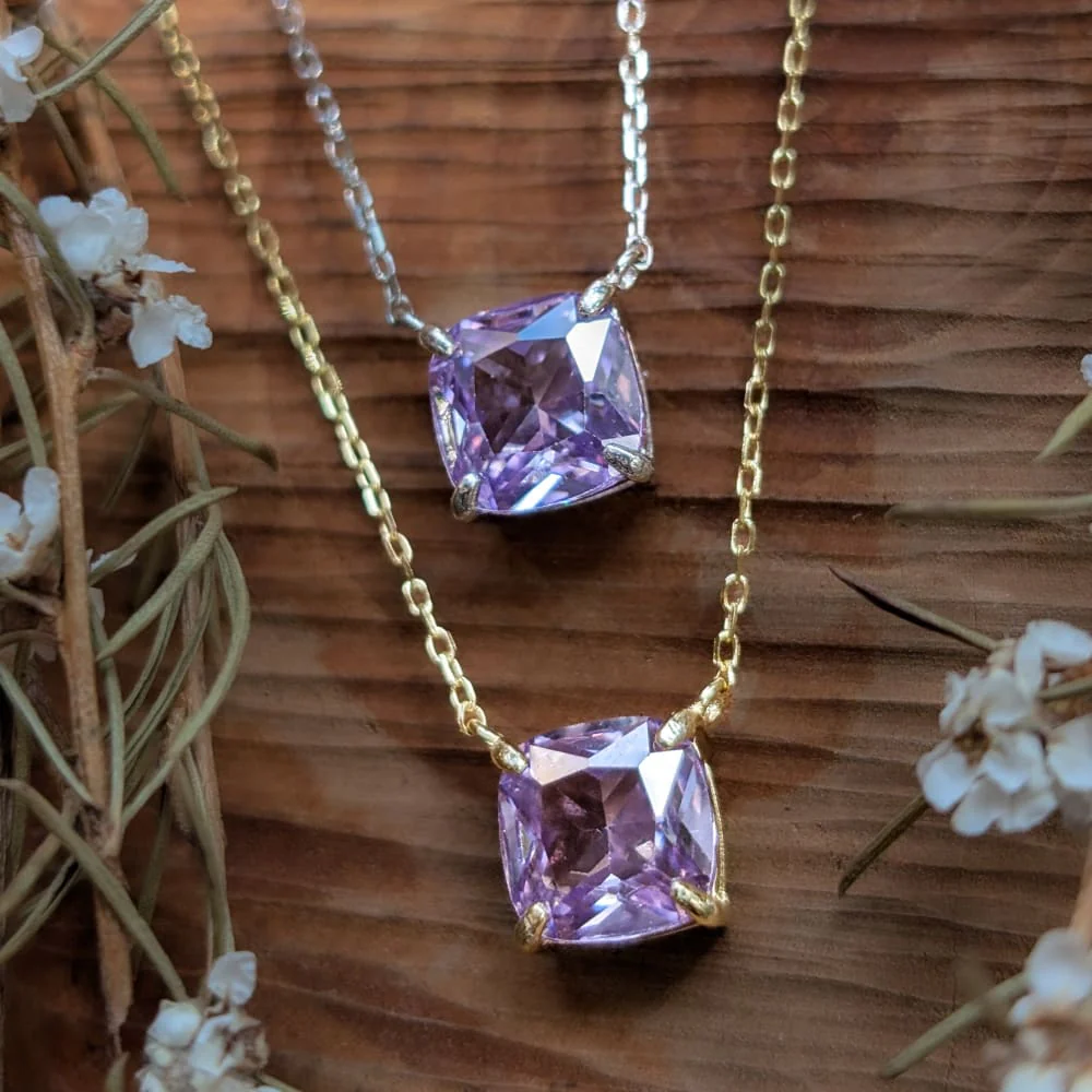 The Ashlynn - Brilliant Lavender Amethyst Necklace - Image 14