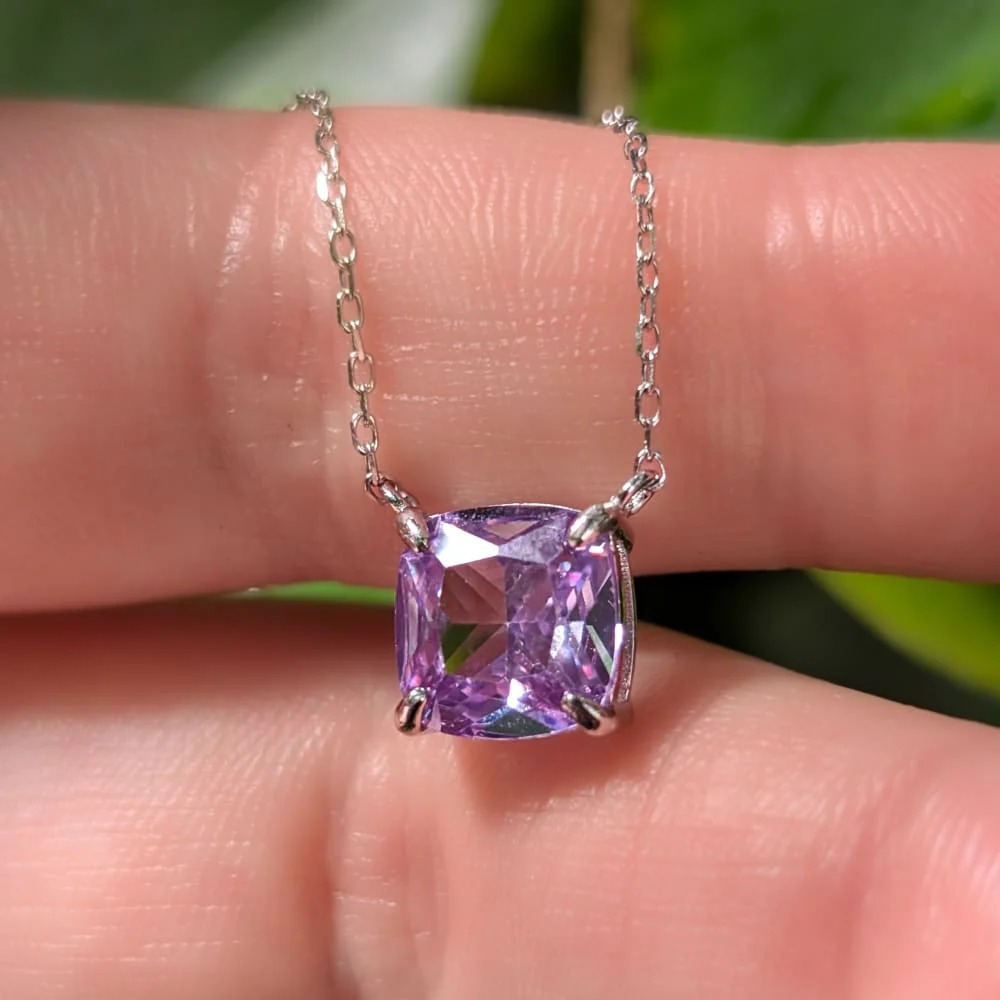 The Ashlynn - Brilliant Lavender Amethyst Necklace - Image 15
