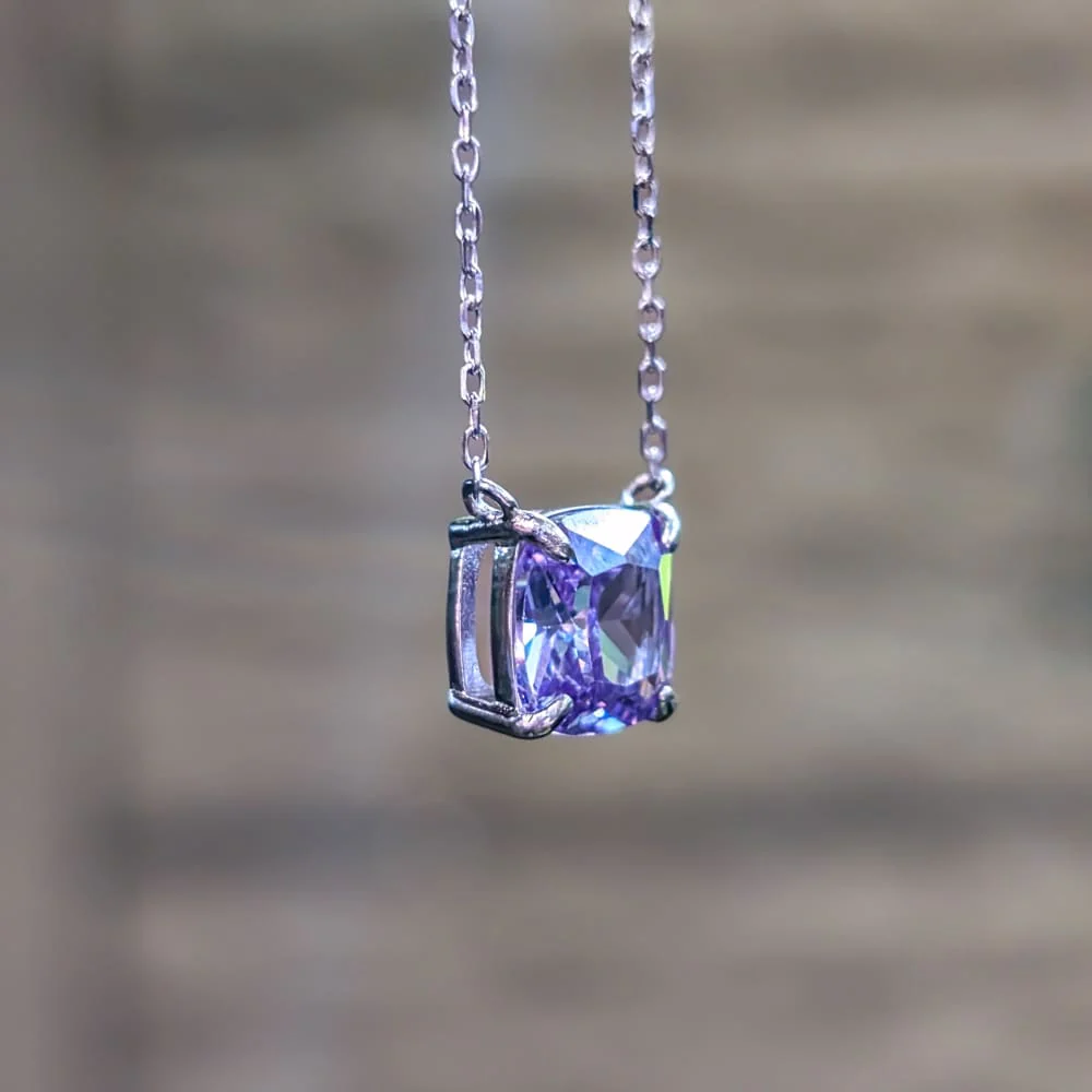 The Ashlynn - Brilliant Lavender Amethyst Necklace - Image 17