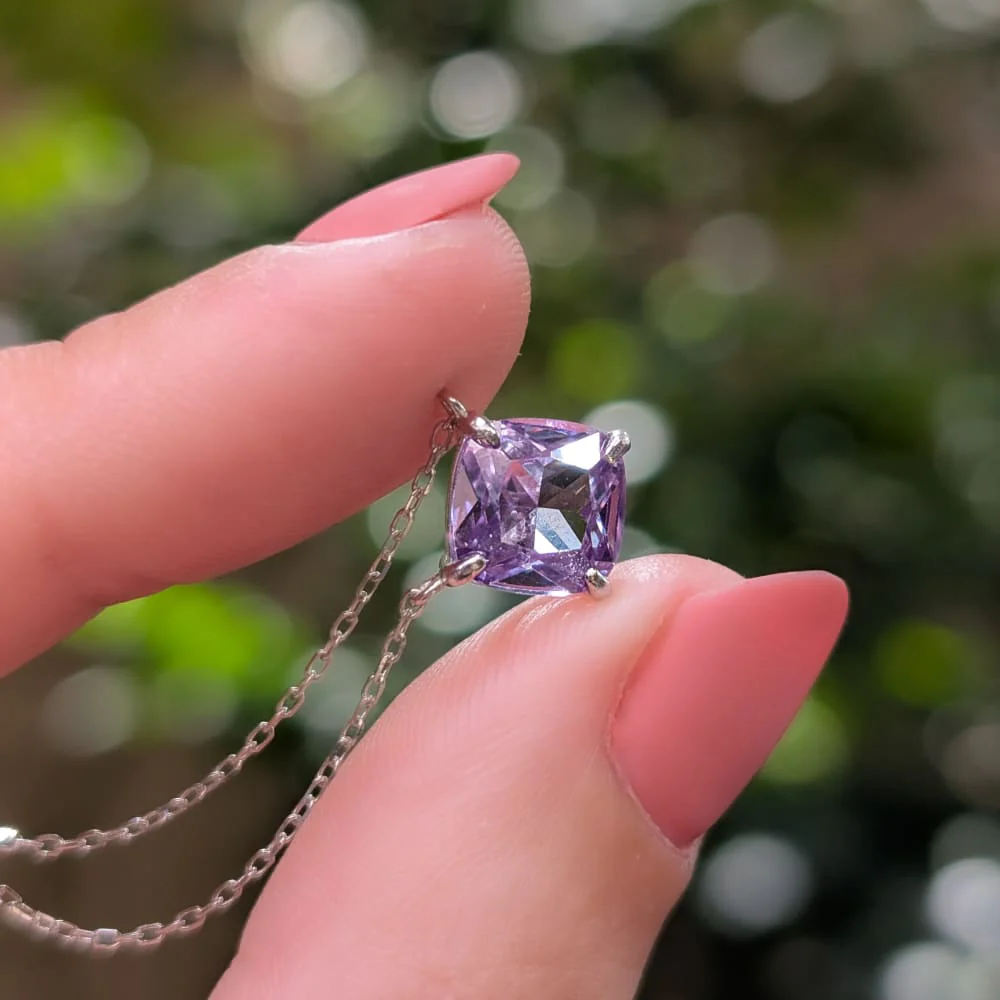 The Ashlynn - Brilliant Lavender Amethyst Necklace - Image 18