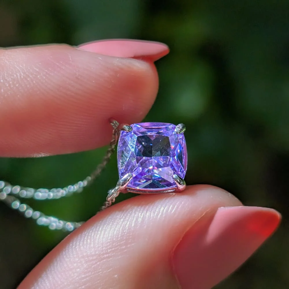 The Ashlynn - Brilliant Lavender Amethyst Necklace - Image 4