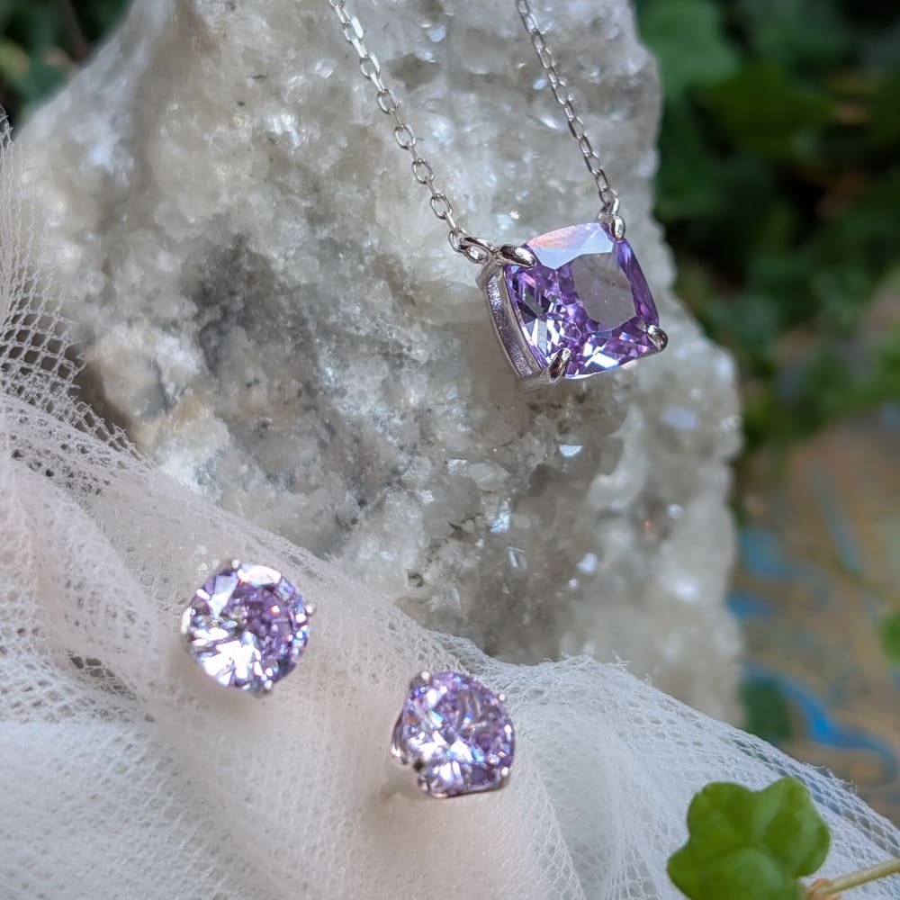 The Ashlynn - Brilliant Lavender Amethyst Necklace - Image 6