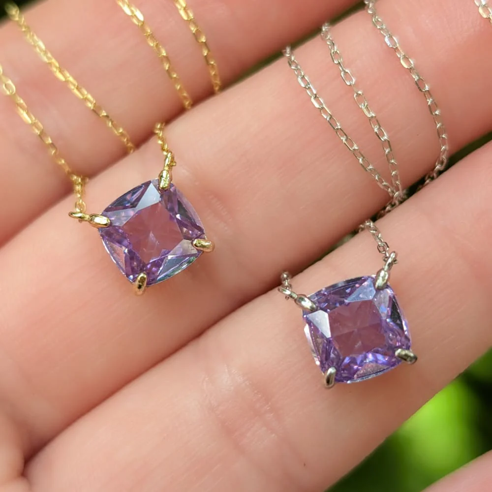 The Ashlynn - Brilliant Lavender Amethyst Necklace - Image 7