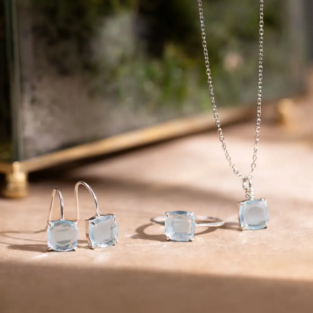 The Ashlynn - Natural Aquamarine Necklace - Image 8