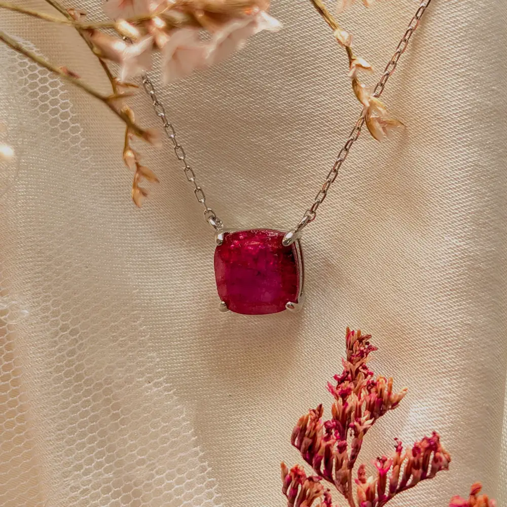 The Ashlynn- Natural Ruby Necklace - Image 4
