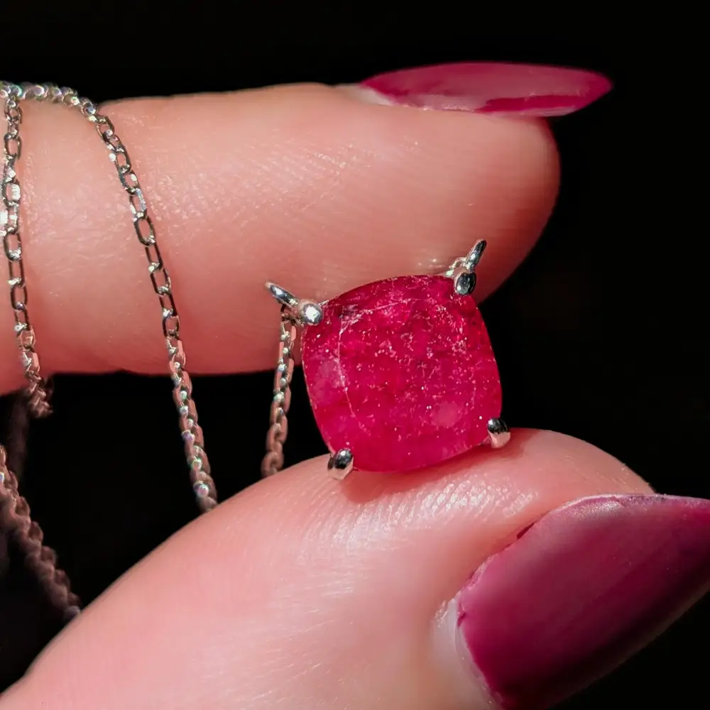 The Ashlynn- Natural Ruby Necklace - Image 5