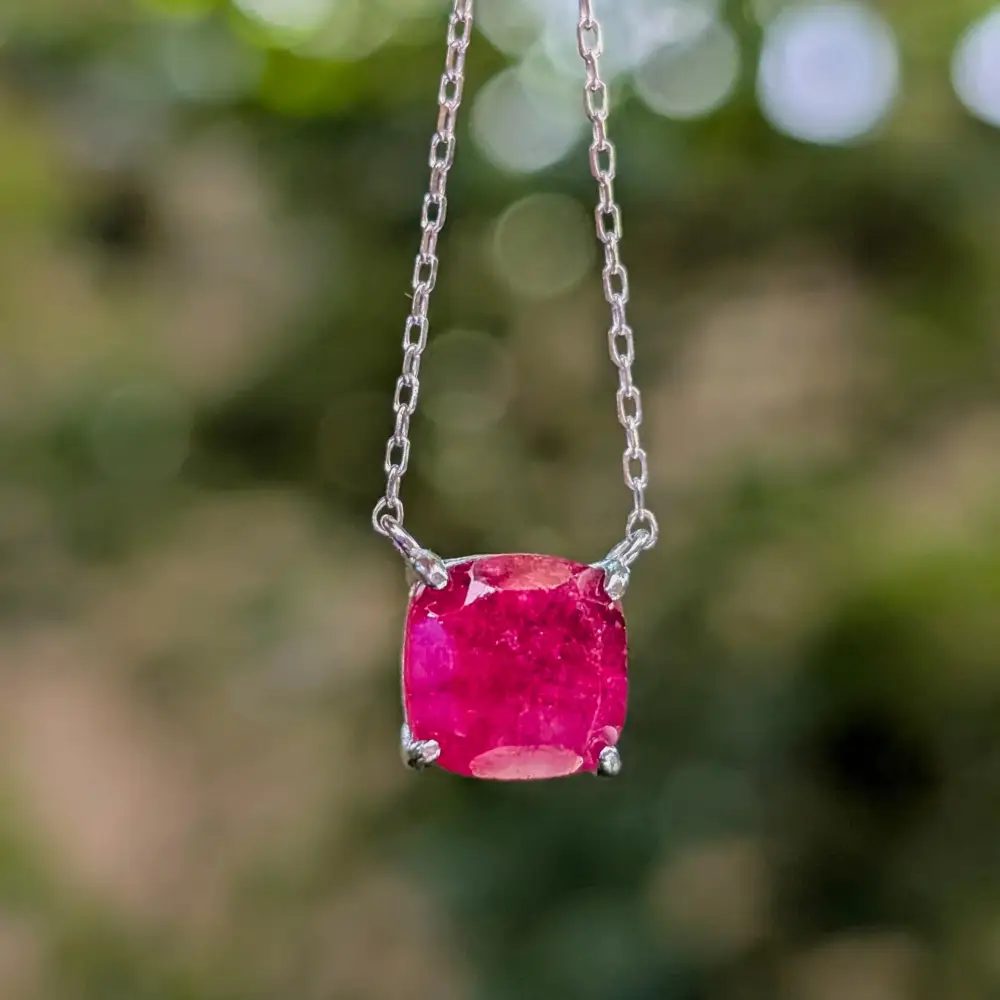 The Ashlynn- Natural Ruby Necklace - Image 6