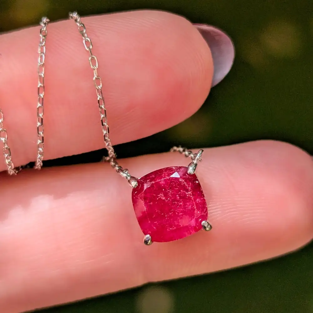 The Ashlynn- Natural Ruby Necklace - Image 7