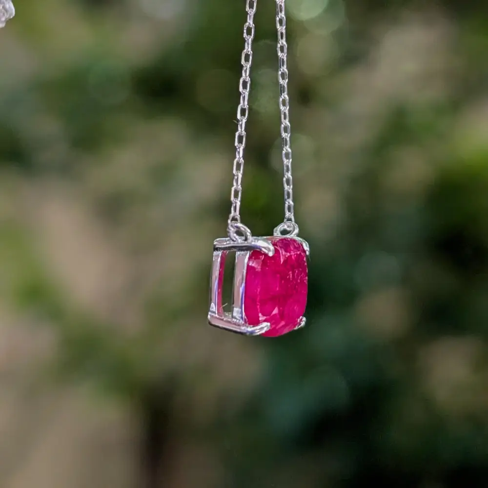 The Ashlynn- Natural Ruby Necklace - Image 8
