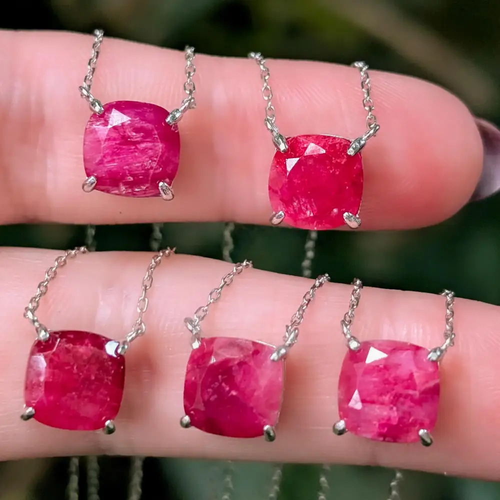 The Ashlynn- Natural Ruby Necklace - Image 9