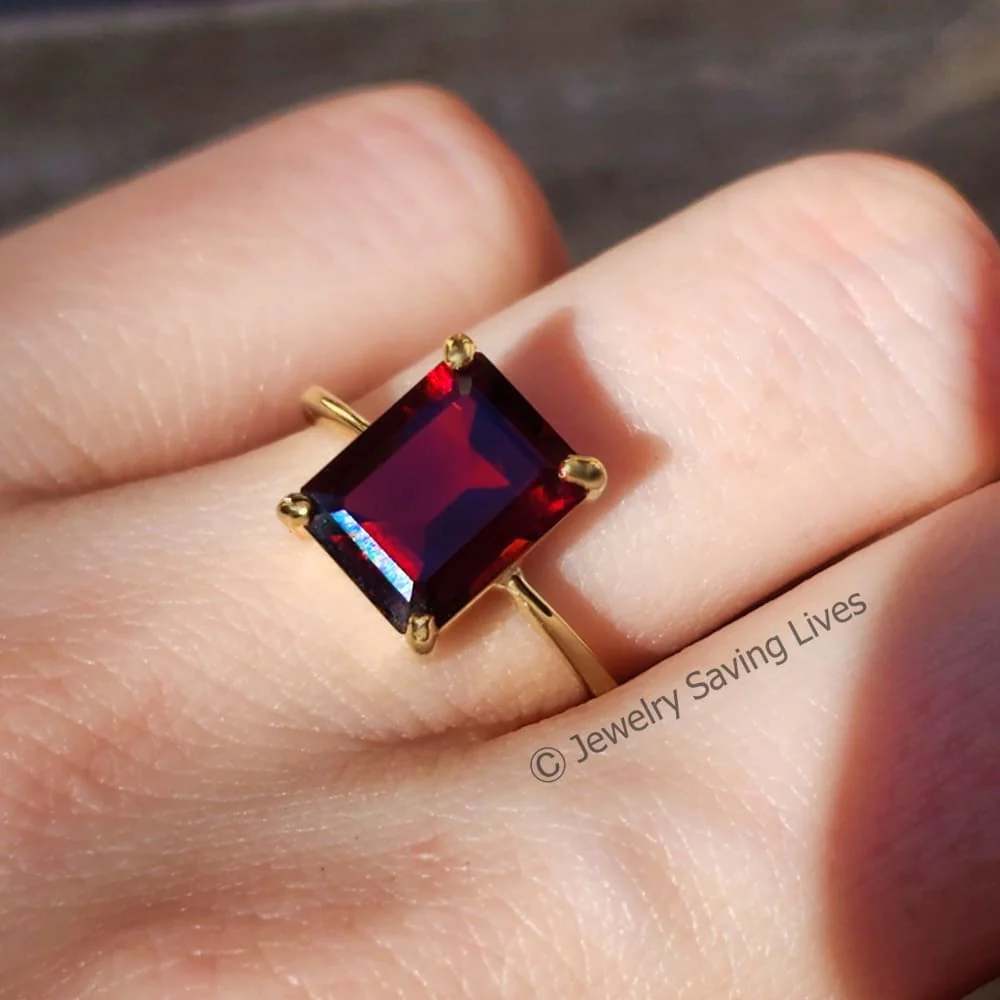 The Audrey- Garnet Ring - Image 5